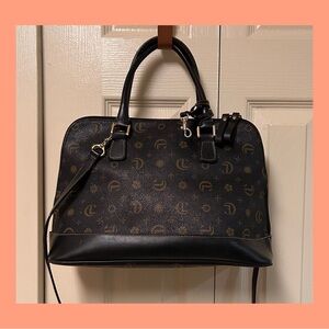 Elegant Black and Brown Designer Shoulder Bag